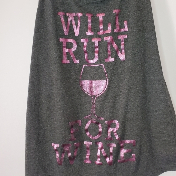 Chin Up Apparel Wine Racerback Tank Med - Picture 3 of 5
